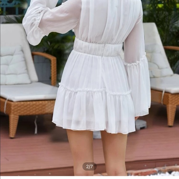 SHEIN Missord Plunging White Dress, Size M (fits like a 6) - Picture 2 of 3